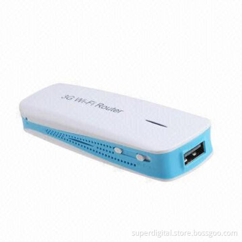 3G Wireless Router with 1,800mA Capacity, Sized 95 x 35 x 14mm